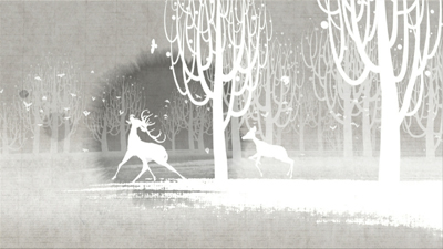 СЛИВА ЦВЕТОК ОЛЕНЬ / Plum Flower Deer